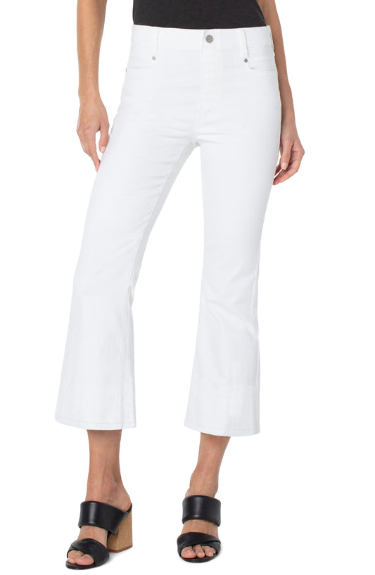 Gia White Crop Flare Jeans