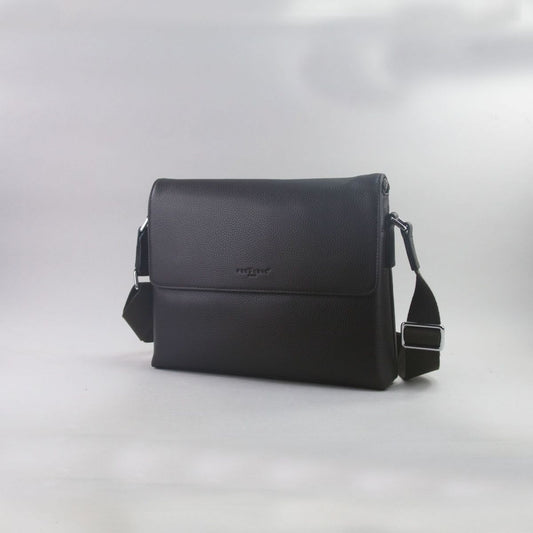 Flap Bag - Wide Leather Handbag