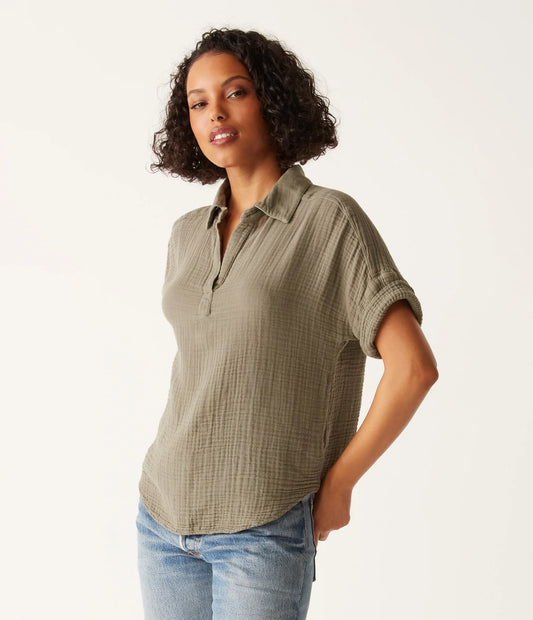 Gigi Gauze Popover Top