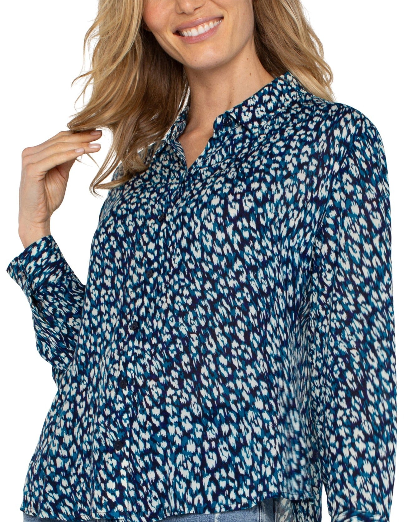 Button Front Long Sleeve Shirt