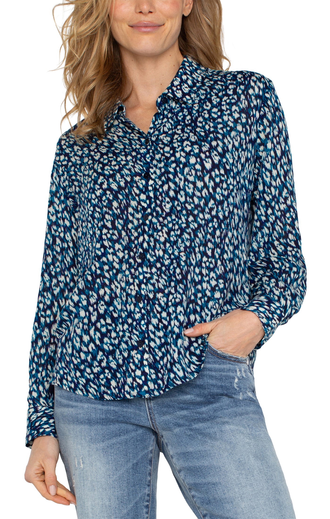 Button Front Long Sleeve Shirt